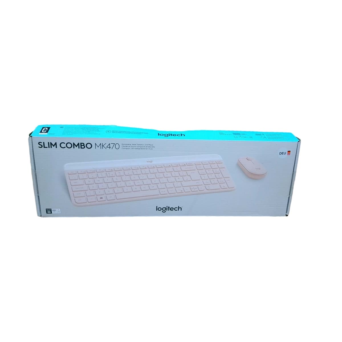 Logitech MK470 Zestaw Cicha Klawiatura Mysz Różowy