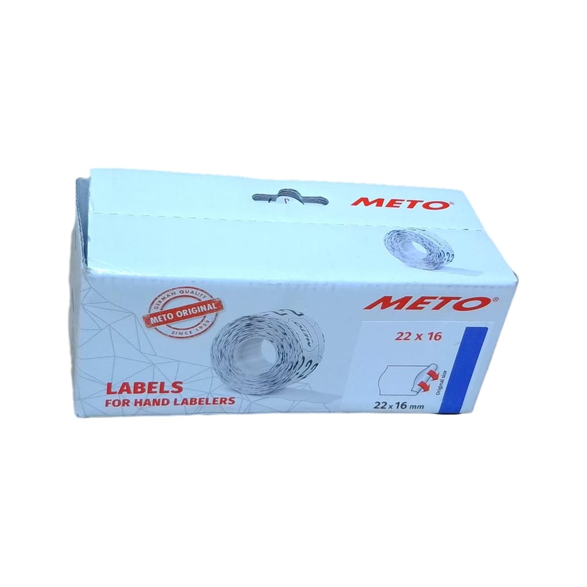 METO Etykiety do metkownicy 22x16mm białe permanentne 6000szt